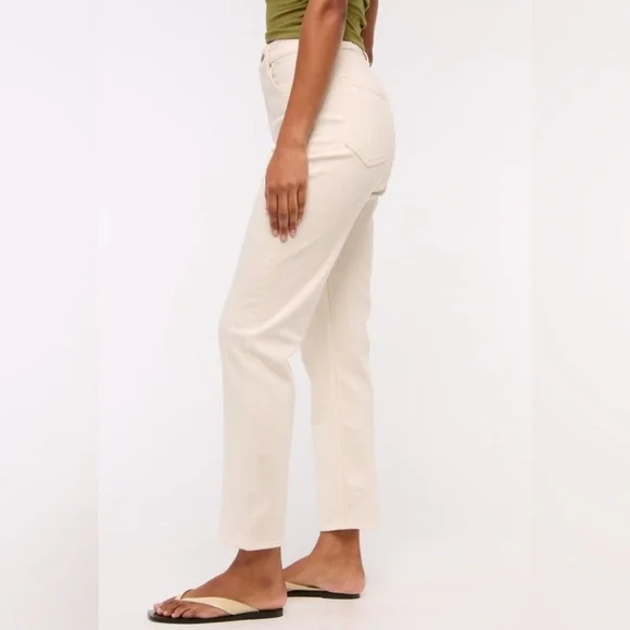 Abercrombie & Fitch Curve Love The Ankle Straight Ultra High Rise 29/8 SHORT - Picture 3 of 12